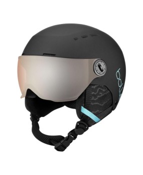 Casco Nieve Bollé QUIZ VISOR Black Blue Matte