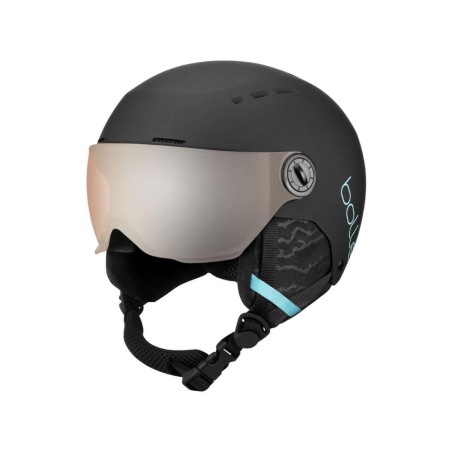 Casco Nieve Bollé QUIZ VISOR Black Blue Matte